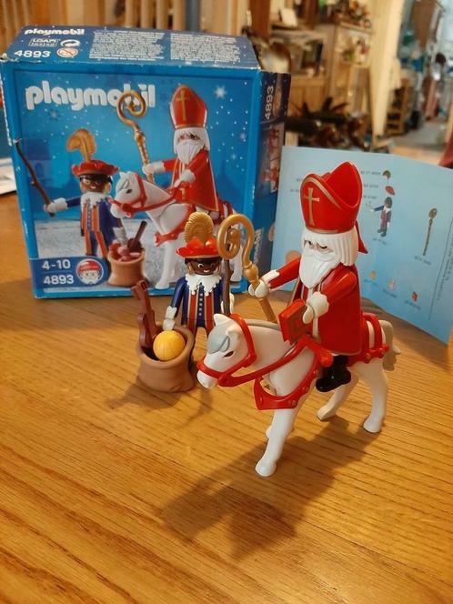 Playmobil Sinterklaas en zwarte Piet 4893 COMPLEET, Kinderen en Baby's, Speelgoed | Playmobil, Zo goed als nieuw, Complete set