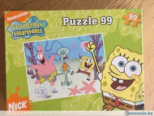 puzzle Bob l'eponge, 99 pieces, Kinderen en Baby's, Speelgoed | Kinderpuzzels, Gebruikt, Ophalen