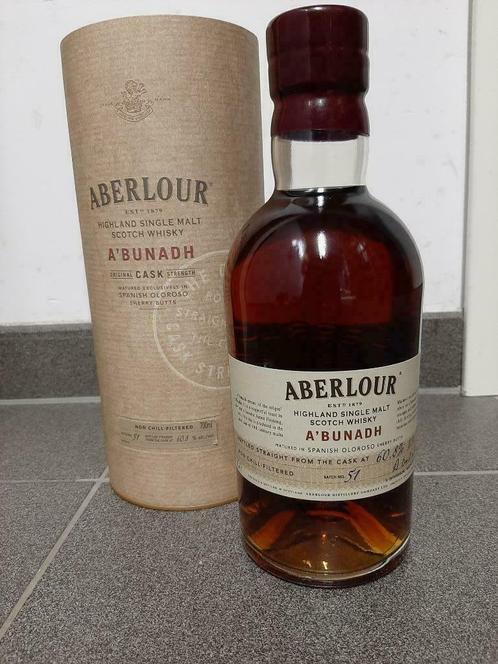 Whisky Aberlour A'bunadh batch #51 à batch #63, Collections, Vins, Neuf, Autres types, Autres régions, Pleine, Enlèvement ou Envoi