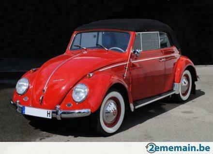 cherche vw coccinelle cabriolet et karmann ghia cabriolet, Auto's, Volkswagen, Particulier, Open dak, Benzine, Cabriolet, 2 deurs