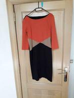 Rood, bruin, zwart kleedje met lange mouwen 'VOTREMODE' maat, Kleding | Dames, Maat 38/40 (M), Ophalen of Verzenden, Boven de knie