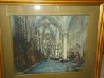 Alfred Nap. DELAUNOIS grote olieverf Predikherenkerk LEUVEN, Antiek en Kunst, Kunst | Schilderijen | Klassiek, Ophalen