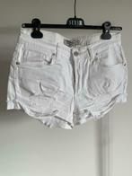 Witte ripped jeansshort, Kleding | Dames, Broeken en Pantalons, Gedragen, Kort, Wit, Maat 36 (S)