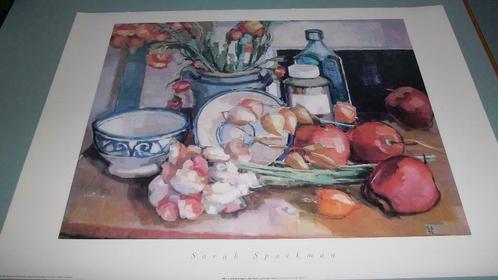Nature morte aux pommes rouges... Sarah Spackman, Antiquités & Art, Art | Peinture | Classique, Enlèvement ou Envoi