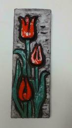 WANDPANEEL TULPEN KERAMIEK JAREN 60, Antiek en Kunst, Ophalen of Verzenden