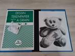 Dessin ourson sur papier à grain A3 + 10 feuilles papier à g, Hobby & Loisirs créatifs, Enlèvement
