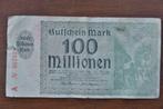 Bankbiljet Gutfchein markeert 100 miljoenen, Munten en Bankbiljetten, Ophalen of Verzenden