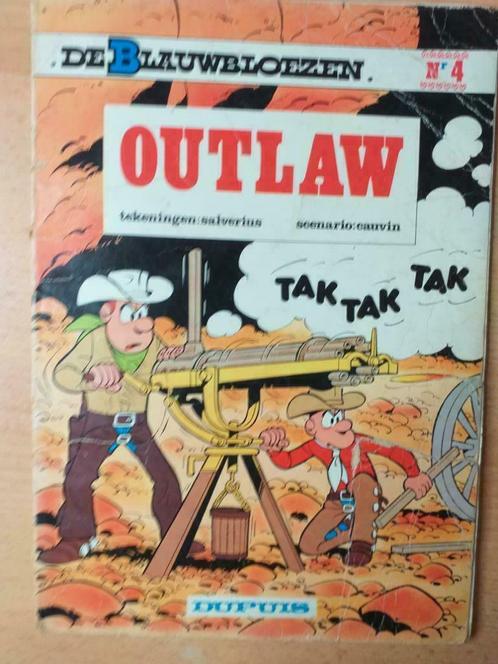 De Blauwbloezen 4 Outlaw Druk 1977, Livres, BD, Utilisé, Une BD, Enlèvement ou Envoi