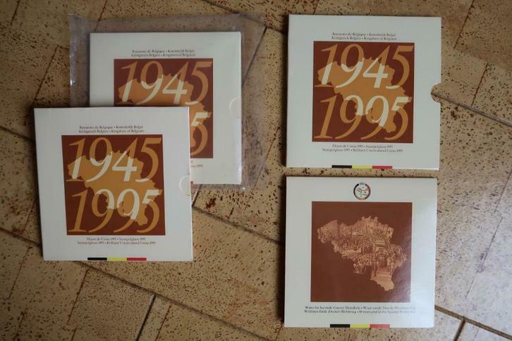 Munten : FDC Set 1995 “50 Jaar einde WOII”, Postzegels en Munten, Munten | België, Setje, Ophalen of Verzenden
