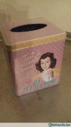 Blikken tissue box nieuw met leuke print - copy oud, Ophalen of Verzenden, Nieuw