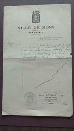 Ville De Mons Etat-Civil De 1906. Document de naissance, Enlèvement ou Envoi