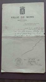 Ville De Mons Etat-Civil De 1906. Document de naissance, Ophalen of Verzenden