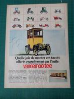 Les tacots - publicité papier Vandemoortele - 1967, Ophalen of Verzenden, Gebruikt, Overige typen