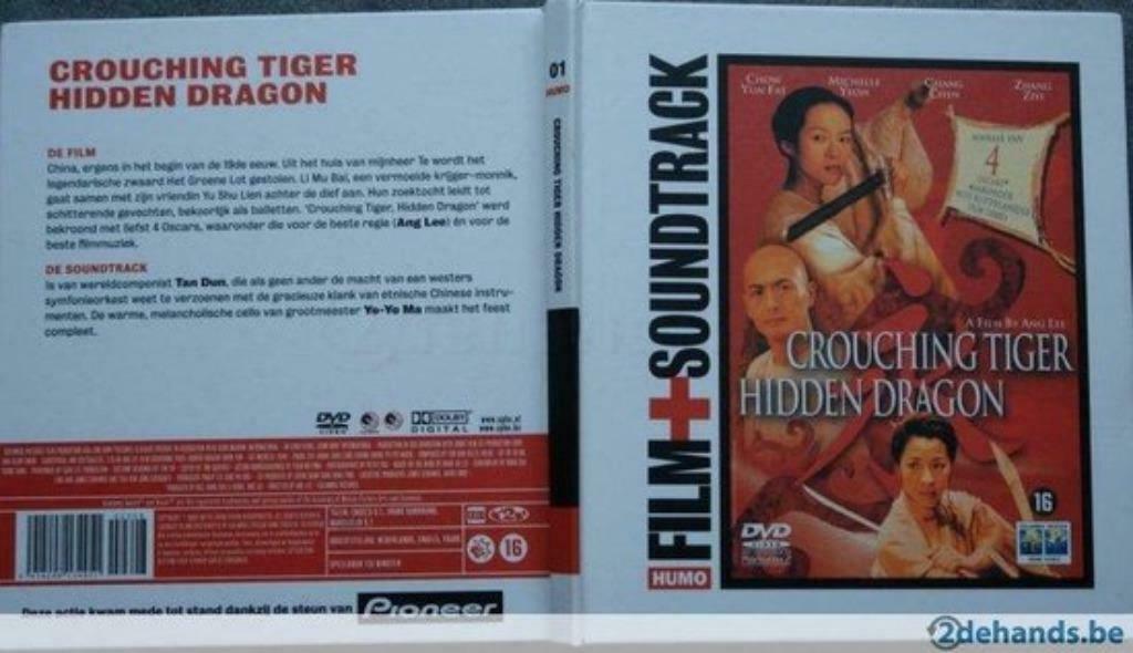 Dvd + Boek + Soundtrack- Crouching Tiger Hidden Dragon, Vanaf 16 jaar, Ophalen of Verzenden, Gebruikt, Martial Arts