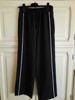 Zwart gestreepte broek met brede pijpen, Comme neuf, Noir, Taille 46 (S) ou plus petite, Enlèvement ou Envoi