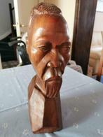 tête sculptée Afrique bois plein artisanat, Antiquités & Art, Enlèvement