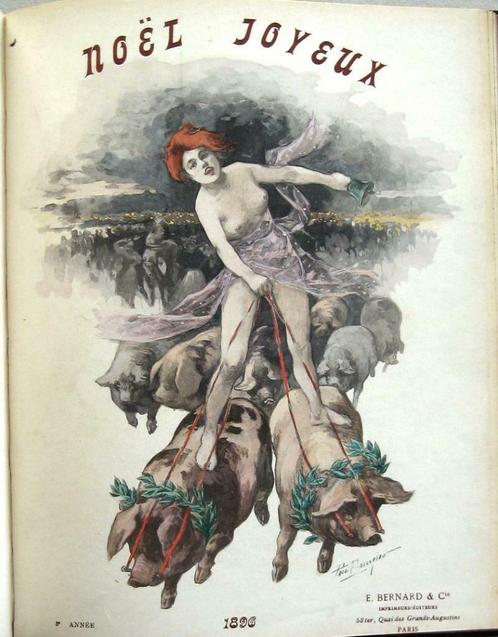 Noël Joyeux 1894-1896 Silvestre - Fin de Siècle Art Nouveau, Antiquités & Art, Antiquités | Livres & Manuscrits, Enlèvement ou Envoi