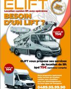 ELIFT Location LIFT déménagement Liège 0489959990