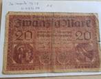 20 mark de 1918, Enlèvement ou Envoi, Allemagne