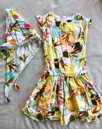 Robe et écharpe multicolores Catimini - taille 12 ans, Comme neuf, Fille, Robe ou Jupe, Envoi