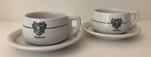 Koffie(filter)kop + schoteltje Rombouts - 2 stuks, Collections, Porcelaine, Cristal & Couverts, Comme neuf, Tasse et/ou soucoupe