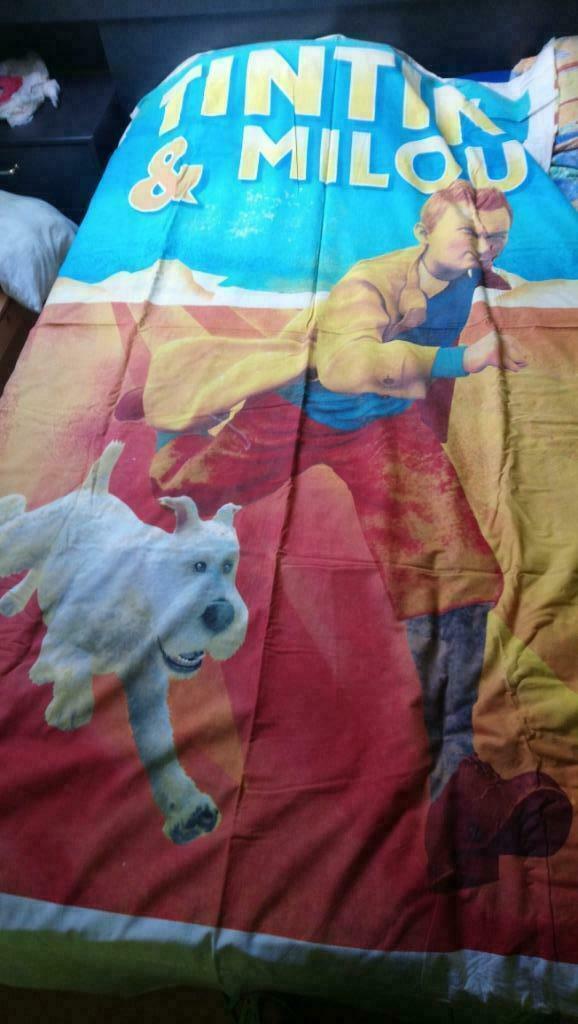 Housse de couette Tintin 140*200, Maison & Meubles, Chambre à coucher | Linge de lit, Utilisé, Housse de couette, Une personne
