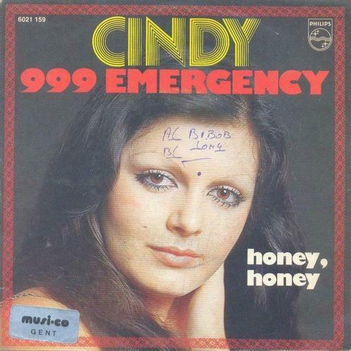 Cindy – 999 Emergency / Honey Honey – Single – 45 rpm, CD & DVD, Vinyles | Néerlandophone, Enlèvement ou Envoi