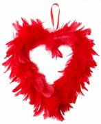 Rood verenhart 20 cm tafeldecoratie 2 st - NIEUW, Diversen, Kerst, Ophalen, Nieuw