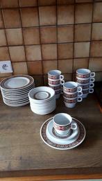 6 delig koffieservies hotelporselein, Huis en Inrichting, Keuken | Servies, Gebruikt, Overige typen, Ophalen of Verzenden, Overige stijlen