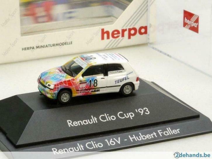 1:87 Ho Herpa Renault Clio 16V Cup 1993, Hobby en Vrije tijd, Modelbouw | Auto's en Voertuigen, Nieuw, Auto, Ophalen of Verzenden
