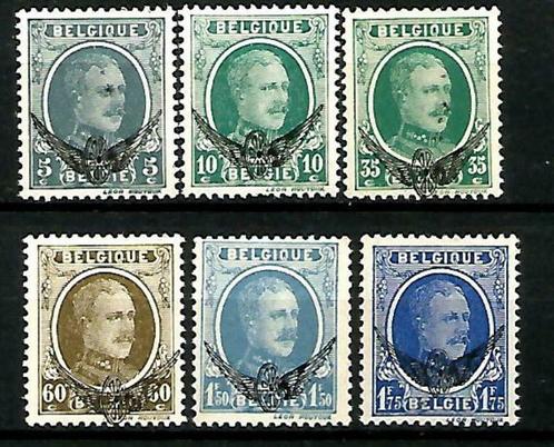 België 1929/30 Houyoux (gevleugeld wiel) OBP S1/6 **, Postzegels en Munten, Postzegels | Europa | België, Postfris, Orginele gom