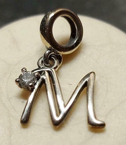 Pandora bedel letter M met swarovski strass style