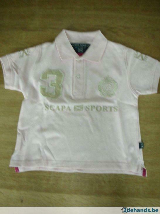 Scapa roze polo maat 3 jaar, Enlèvement ou Envoi, Utilisé, Fille, Chemise ou À manches longues