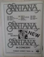 advertentie voor concert van Santana, Verzamelen, Ophalen of Verzenden