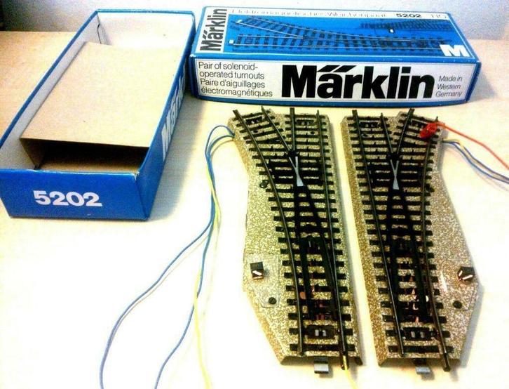 5202 marklin HO - AIGUILLAGES/ELEKTRISCHE WISSELS OVP, Hobby en Vrije tijd, Modeltreinen | H0, Zo goed als nieuw, Rails, Wisselstroom