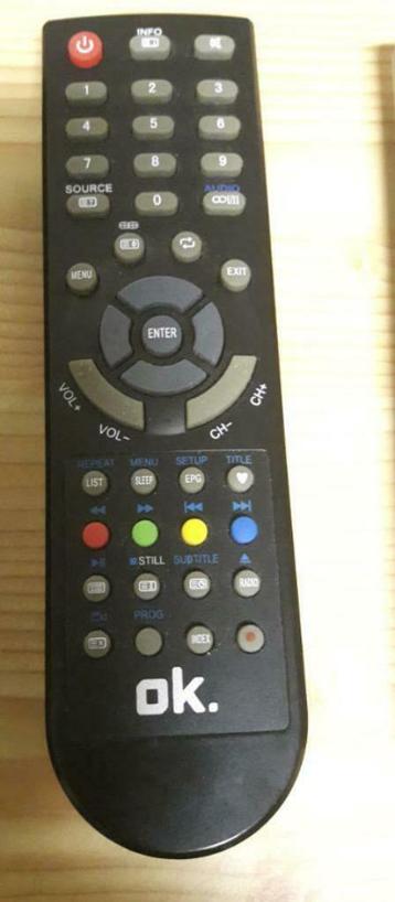 Afstandsbediening OK.  LCD COMBI TV / DVD, Ophalen of Verzenden, Gebruikt, Origineel, Dvd
