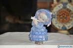 posture faience  fillette robe bleu, Antiquités & Art, Art | Sculptures & Bois