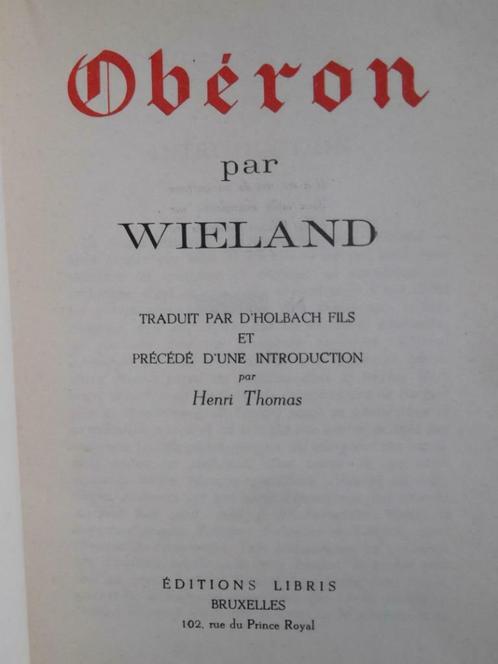 Wieland - Obéron, Livres, Littérature, Enlèvement ou Envoi