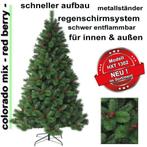 Exclusieve Umbrella Kerstboom Met Rode Bessen 240cm 1750 Tip, Diversen, Nieuw, Ophalen of Verzenden