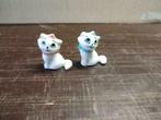 2 miniatuur beeldjes katten, Gebruikt, Dier, Ophalen