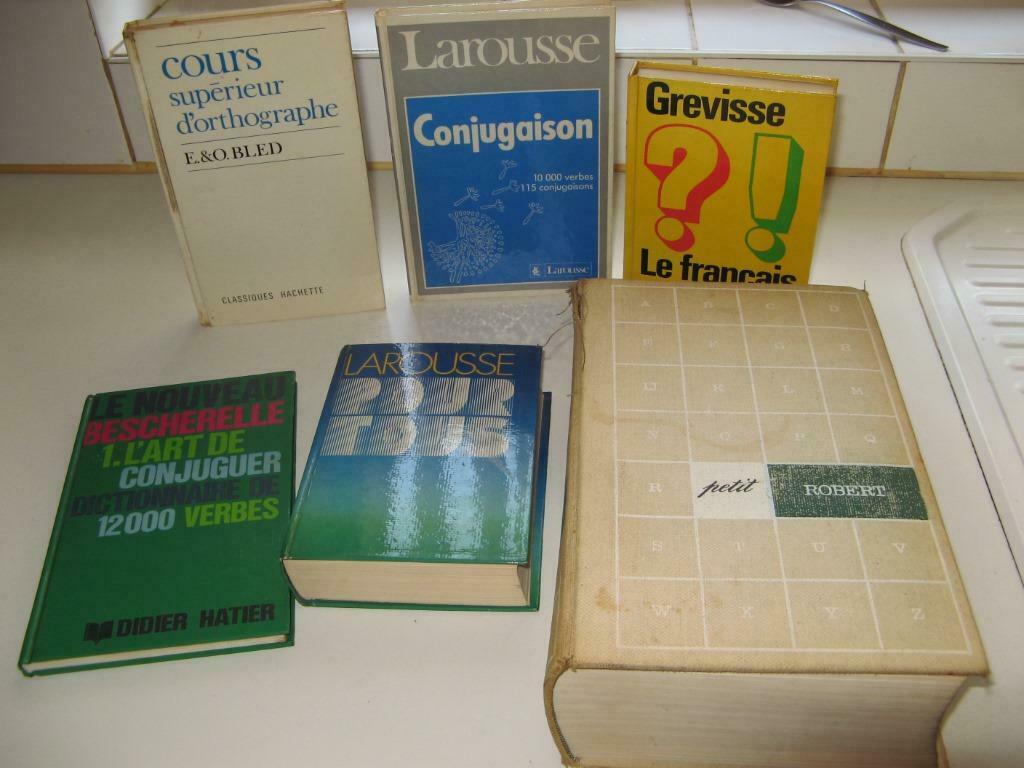 Divers dictionnaires + guides d'orthographe et conjugaison, Ophalen, Zo goed als nieuw