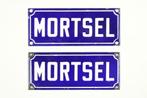Emaille bord "MORTSEL", Antiek en Kunst, Ophalen of Verzenden