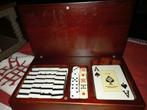 Domino poker spel houten koffer