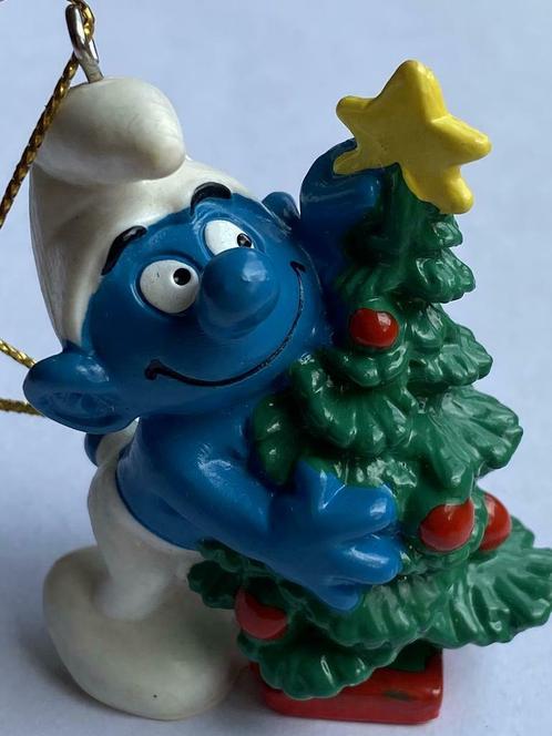Smurf met kerstboom, Verzamelen, Smurfen, Zo goed als nieuw, Ophalen of Verzenden