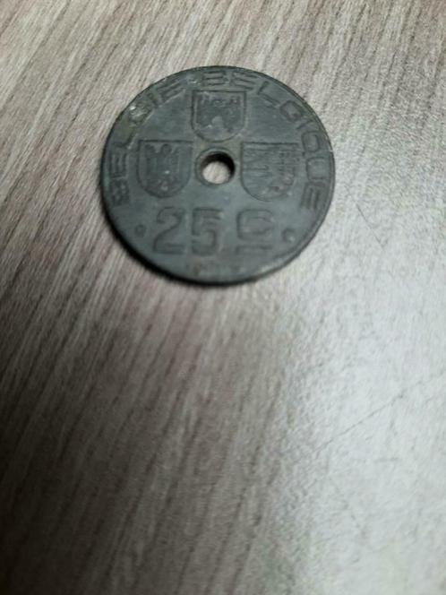 Belgische munt 25 cent 1943, Timbres & Monnaies, Monnaies | Belgique, Enlèvement ou Envoi