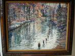 André HALLET XL olie/doek 1926 Arenberg park Heverlee DIJLE, Antiek en Kunst, Ophalen