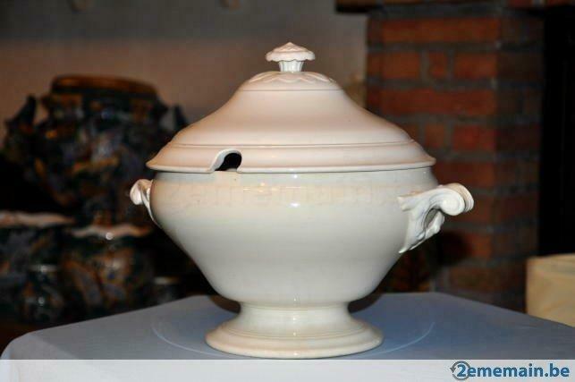 soupière blanche origine inconnue, Antiek en Kunst, Antiek | Keramiek en Aardewerk, Ophalen