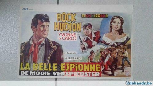 affiche cinéma Rock Hudson "La Belle Espionne", Collections, Posters & Affiches, Utilisé, Cinéma et TV, Enlèvement ou Envoi