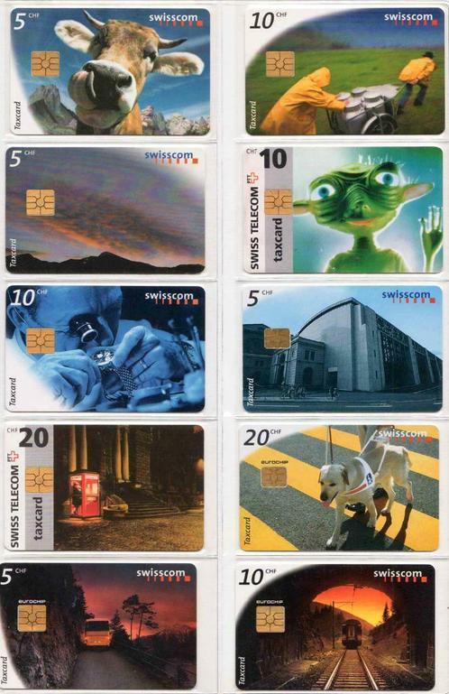 Télécarte ancienne Suisse - PTT taxcard et Swisscom - lot 32, Collections, Collections Autre, Utilisé, Enlèvement ou Envoi