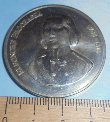 Penning DDR 1985, herdenking volkerschlacht in 1813, Ophalen of Verzenden, Overige materialen